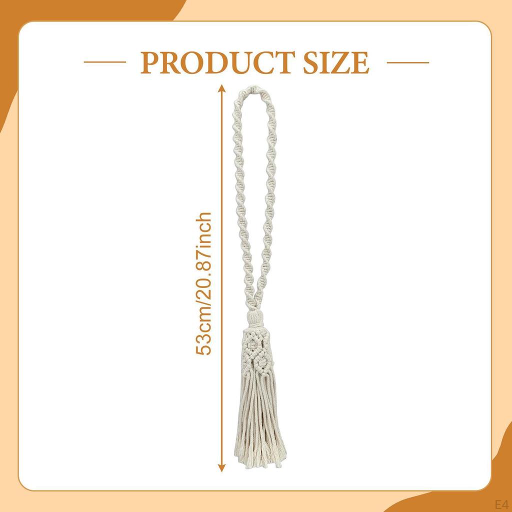 Bohemian Macrame Curtain Tieback, Decorative, Elegant, for Window, Patio, Cabana Or Bedroom.