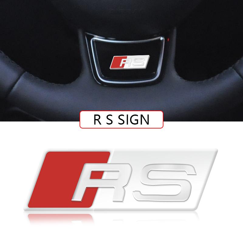 2026 Hot 3D Metal Car Sticker Sport Style Auto Interior Emblem Badge For Qaz1 A7 A8 A3 A4 A5 A6 TT Q3 Q5 Q7 A1 B5 B6 B7 B8 B9 8P C6 C5 C7