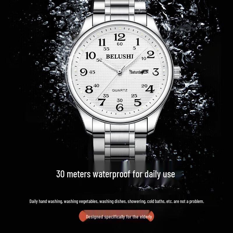 Men's Classic Quartz Watch with Steel Strap