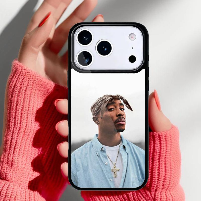 2Pac Tupac Rapper Singer Phone Case for iPhone 17 16 15 14 13 Pro Max Back Cover for 12 11 Pro Coque