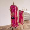 Elegant Print Cape Shawl Floral Butterfly Peacock Cape Shawl Scarf  for Beach Vacation