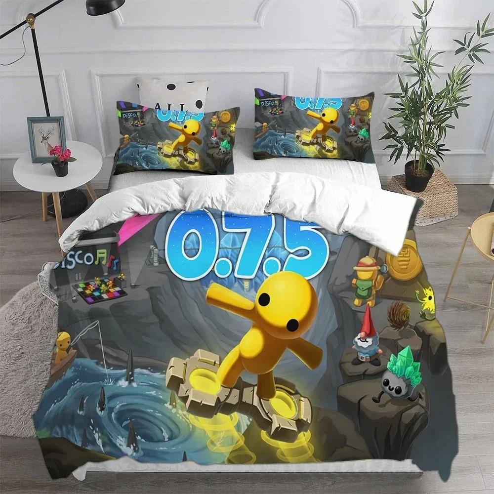 Exquisite 3D Wobbly Life Wallpaper Game Anime Print Bedding Set Duvet Cover Comforter Bed Youth Girls Boys Gift