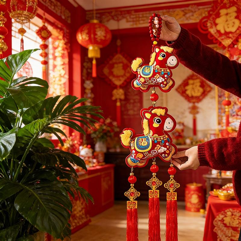 Year New Tet Decoration Hanging Pendant With Tassel Chinese Lunar New Year Ornament Spring Festival Cny Decoration