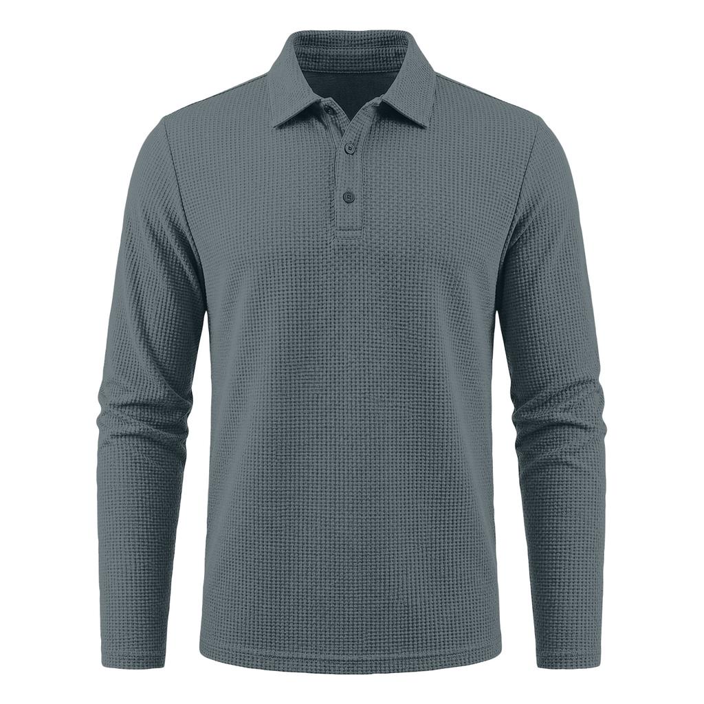 Men's Color Long Sleeve Casual Shirt for Spring and Fall