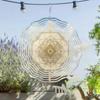 Metall Windspiel Geometrisch Hängendes Windspiel für Außengarten Terrassendekor Keine Batterien Benötigt Ganzjährige Windfänger Dekorationen