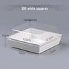 AVADEN White Square Plastic Dessert & Sandwich Take-Out Boxes