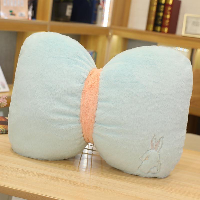 

Luxurious Soft Bow Knot Pillow For Girls Office Nap Sofa Cushion Plush Decorative Backrest