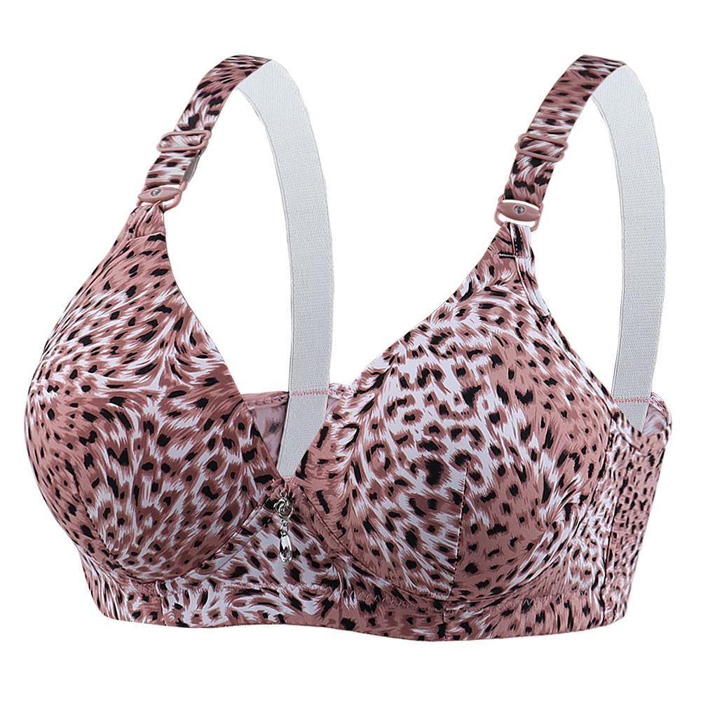 

Новый сексуальный бюстгальтер большого размера с леопардовым принтом, нижнее белье из мягкого хлопка в сборе, бюстгальтер без стального кольца, удобный бюстгальтер из тонкого хлопка для женщин.