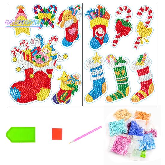 1 Set Strass-Malaufkleber, breite Anwendung, umweltfreundliche Weihnachts-Fußball-Malaufkleber