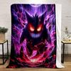 A glowing, eerie figure with vivid red and purple lightning effects. for all seasons blanket lunch break throw gift