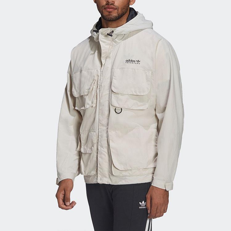 Adidas Originals Trefoil Adv St Mp Wb Solid Sport Hooded Jacket Men Outerwear White HF4794