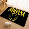 A-N-Nirvana-Rock Band Anime Floor Mat Floor Mat Soft Flannel Non-Slip Door  Rug for Living Room