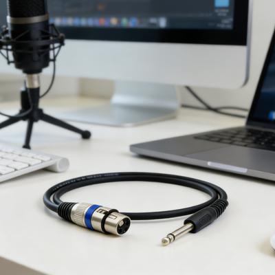 Cavo Audio 2M 6.35MM a XLR per Chitarre Microfoni Altoparlanti Mixer Adattatore Cavo Stereo Audio 6.35MM Maschio a XLR 3Pin Femmina