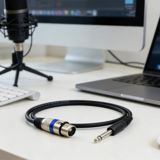 2M 6,35MM auf XLR Audiokabel Gitarren Mikrofone Lautsprecher Mischpulte 6,35MM Stecker auf XLR 3Pin Buchse Audio Stereo Kabel Adapterkabel