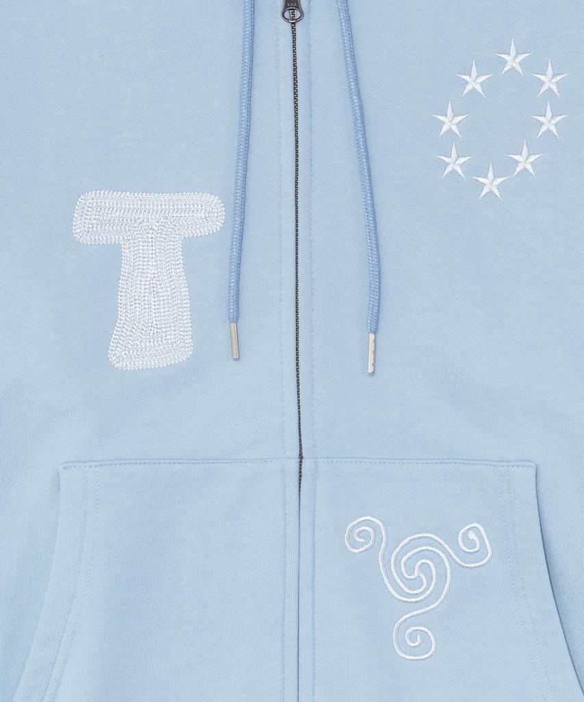 The Coldest Moment Tcm Snail Hooded Zip-Up (Sky Blue)