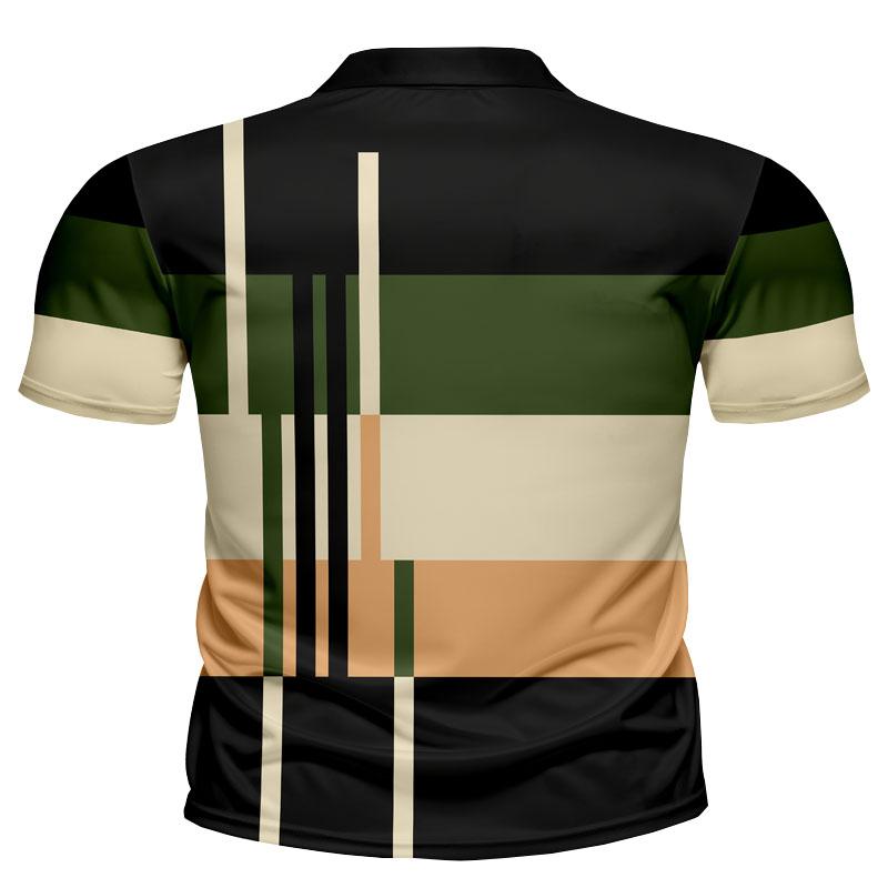 Fashionable Casual 3D Digital Printed Pattern Men's Short Sleeved Polo Shirt Summer Comfortable Outdoor Activities