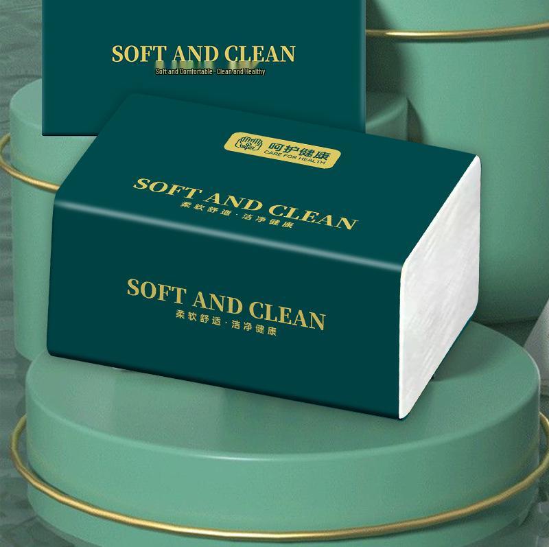 Jieyi Soft Pull Tissue Pack: Virgin Wood Pulp Toilet Paper & Hand Wiping Face Tissue