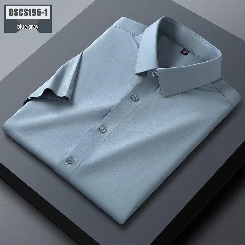 Men's High-End Mulberry Silk Long-Sleeve Casual Shirt - Autumn Tencel Drape, Non-Iron