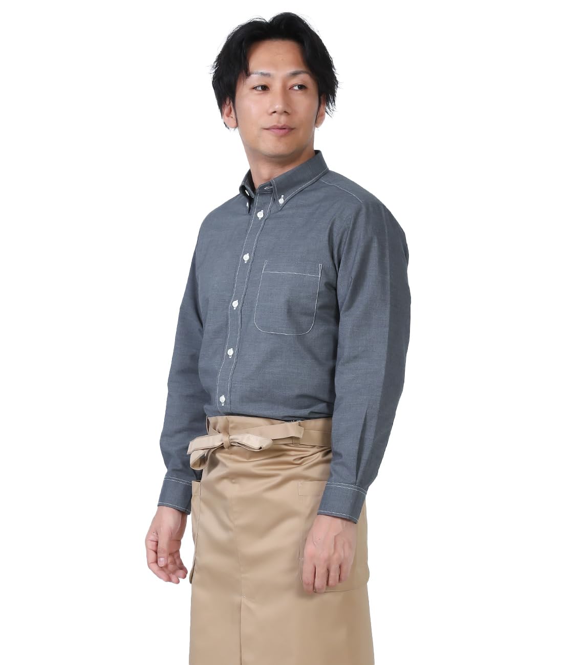 

Seven Uniform GH7019 Long Sleeve Button-Down Shirt, Restaurant Uniform, GH7019-8, Charcoal Gray, Size 7L