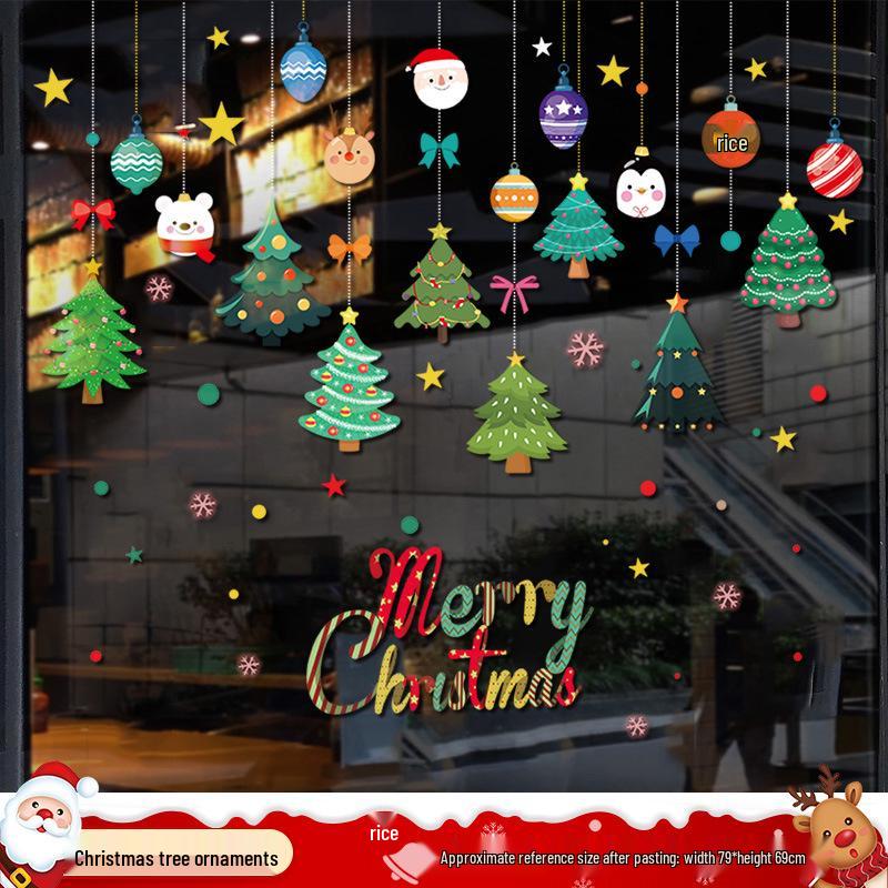 Santa Claus Window Cling Christmas Decoration Decal