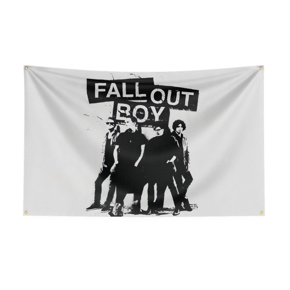 Ffall Out Boy Flag Rock Music Band Banner   Hd Printing Tapestry Exhibition Music Band Fans Garage Decor
