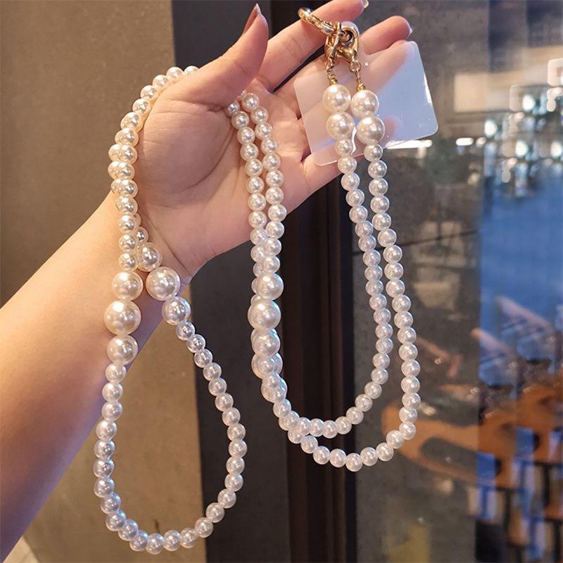 Lanière Anti-Perte Universelle pour Téléphone Collier Porté en Bandoulière Chaîne de Téléphone Longues Bandoulières Perles Pour Iphone Xiaomi Samsung Huawei Pendentifs