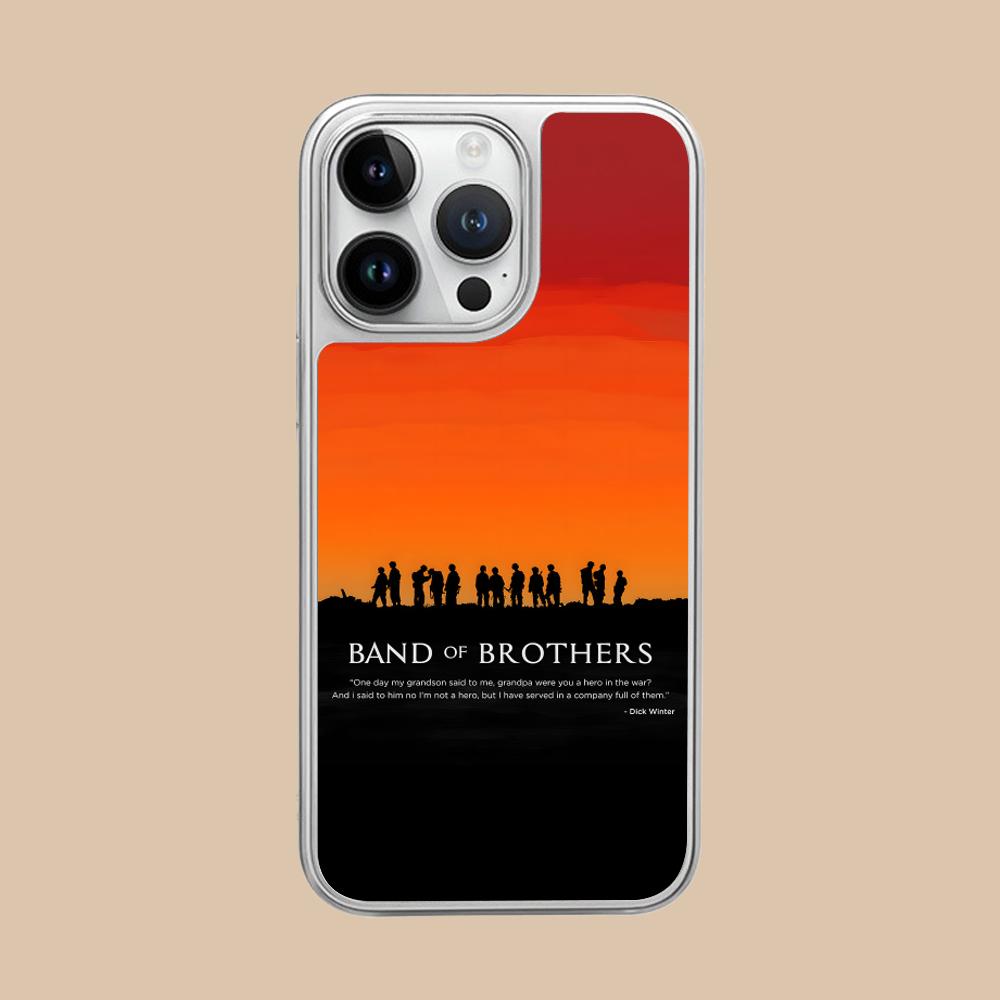 

Band of Brothers Phone Case for iPhone 17 16 15 14 13 12 11 Air Pro Max Plus Electroplated Silver Cover iPhone 11