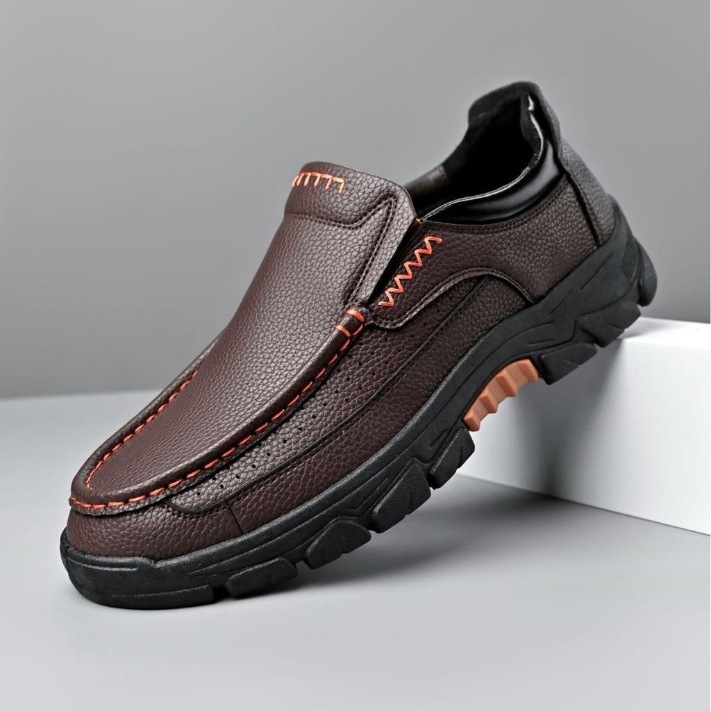 Autumn New Casual Business Shoes Men Soft Bottom Non-slip Lightweight Breathable Middle-aged and Elderly Shoe