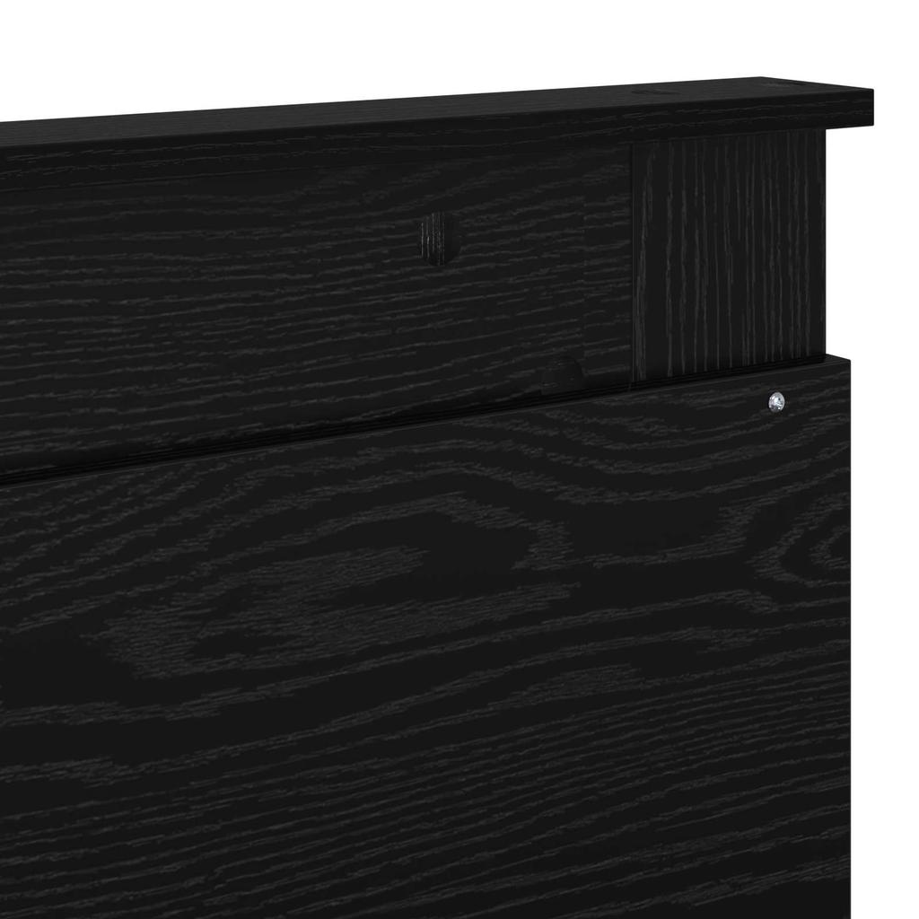 Headboard in Black Oak Look 200 cm Wood Based Material