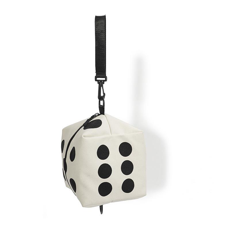 

Personalized Dice Bag Bag Spring 2025 New Fashion Printed Canvas Bag Ins Couple Cool One Shoulder Tote белый
