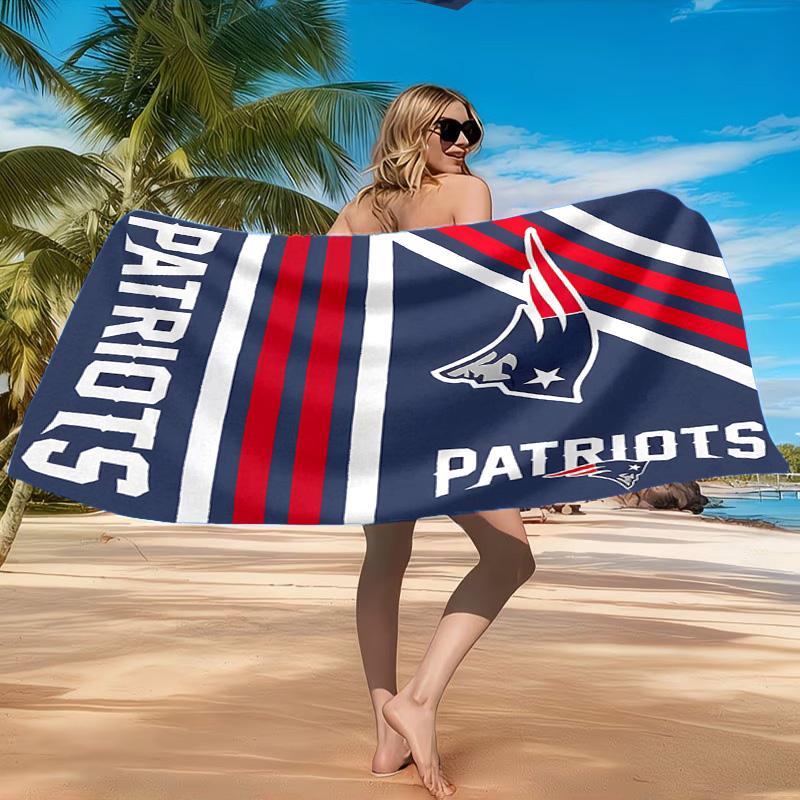 New England Football Team Logo Beach Towel, Quick-drying, Easy to Care for, Suitable for Both Fitness and Beach Vacations,Sports Essential