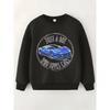 European Size JUST A BOY WHO LOVES CARS Printed Pattern -Lined Warm Top for Boys and unisex,Fashionable Printed Children's Clothing,Casual Long Sleeve