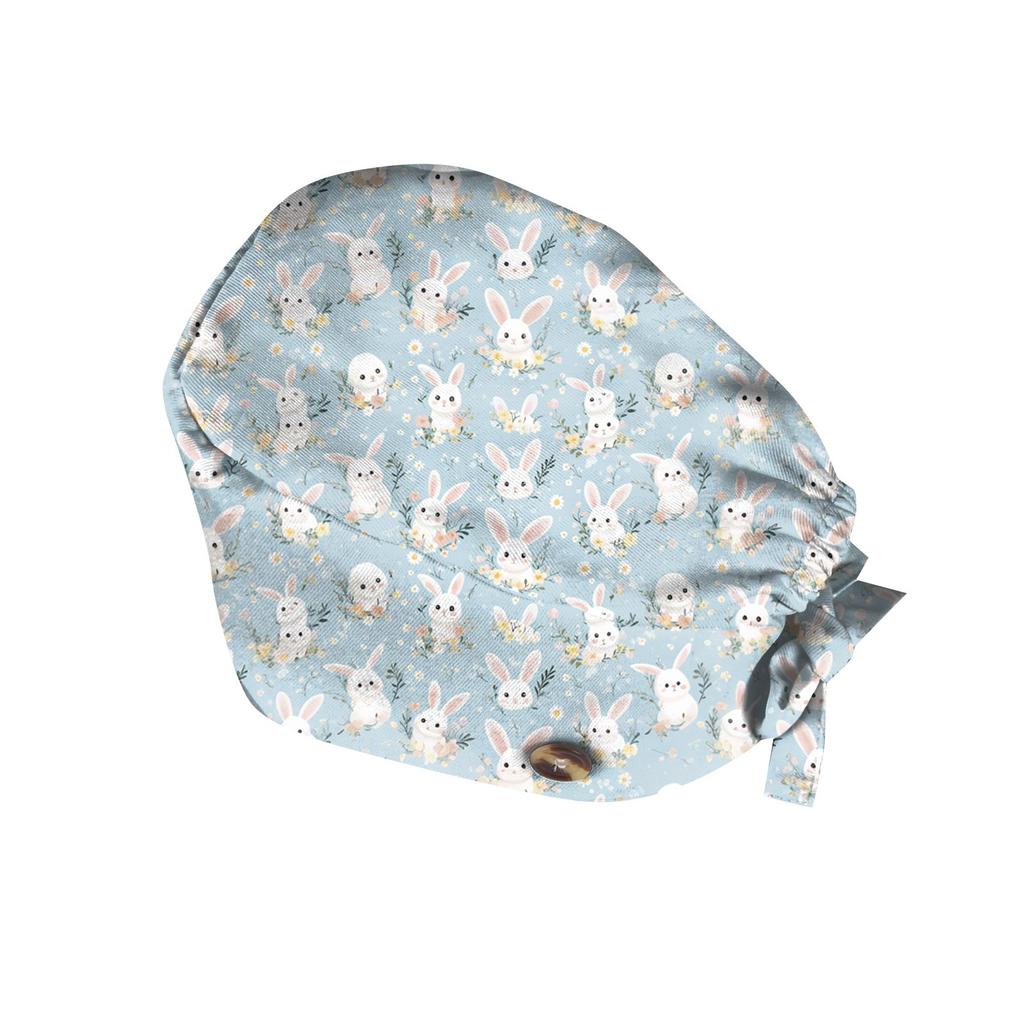 Fashion Easter Print Work Hat Casual Wash Hat Bag Cap