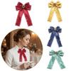 Fabric Bow Tie Detachable Bowknot Brooches Elegant Necktie Shirt Collar Pin  Unisex