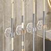 Multifunctional Clear Waved Pattern Wall Hook for Mops Sweepers Cleaning Accessories Adhesive Installation