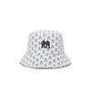 Rolling Rollie Waterproof Bucket Hat White Black Logo Pattern