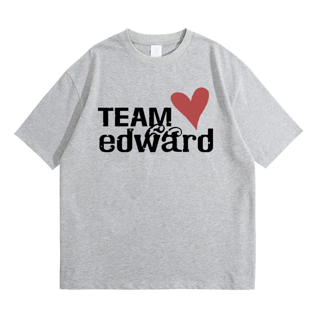 Jacob Wears Team Edward Same Style T Shirt Twilight Fans Clothing Vintage T Shirts Men Women Cotton Oversized T-shirts