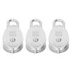 3Pcs Single Pulley Block Set 400kg Bearing Stainless Steel Pulley Roller for Lifting Boat Deck Towing