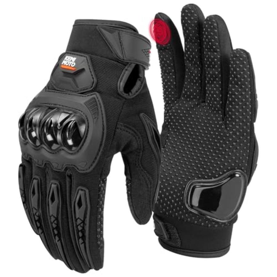Motorcycle Gloves for Men/Women, Touchscreen Dirt Bike Gloves with Shell, Anti-Slip for Motorbike, Riding, Racing, Cycling, Dir