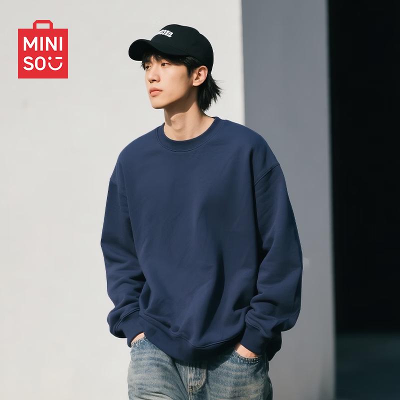 MINISO Men's Loose Fit Crew Neck Sweatshirt