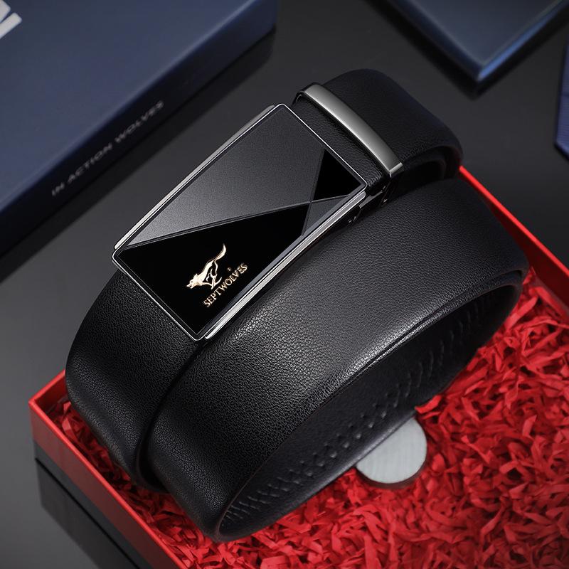 Gürtel für Herren High-End Automatikschließe Gürtel Rindsleder Gürtel Geschenkgürtel