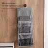 1Pcs Gray Hanging Handbag Organizer 6 Pockets Clear Sundry Bag New Storage Bag  For Wardrobe Closet