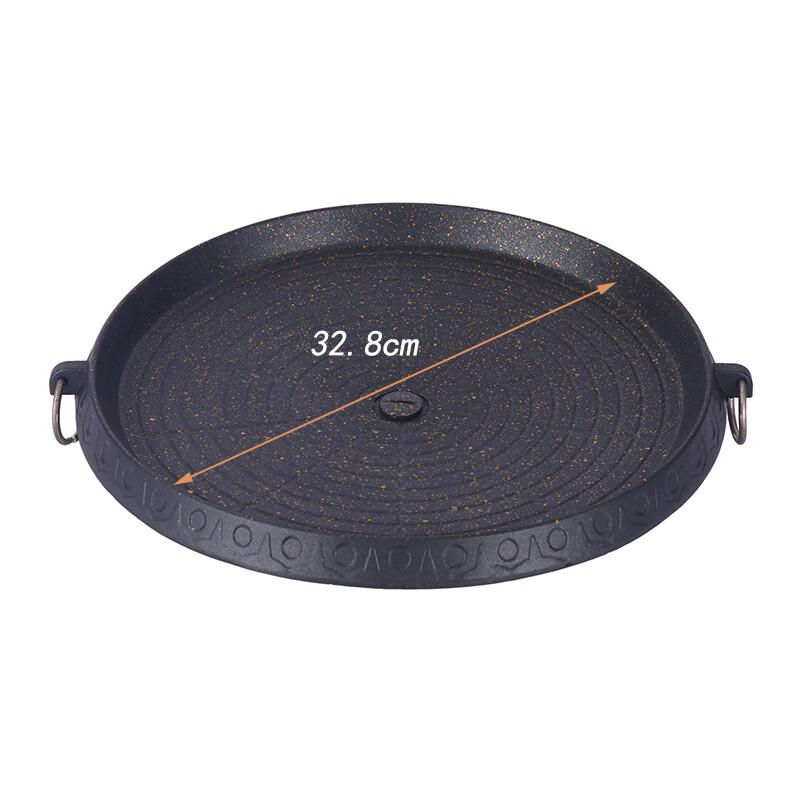 ZISIZ Thickened Non-stick Round Aluminum Grill Pan