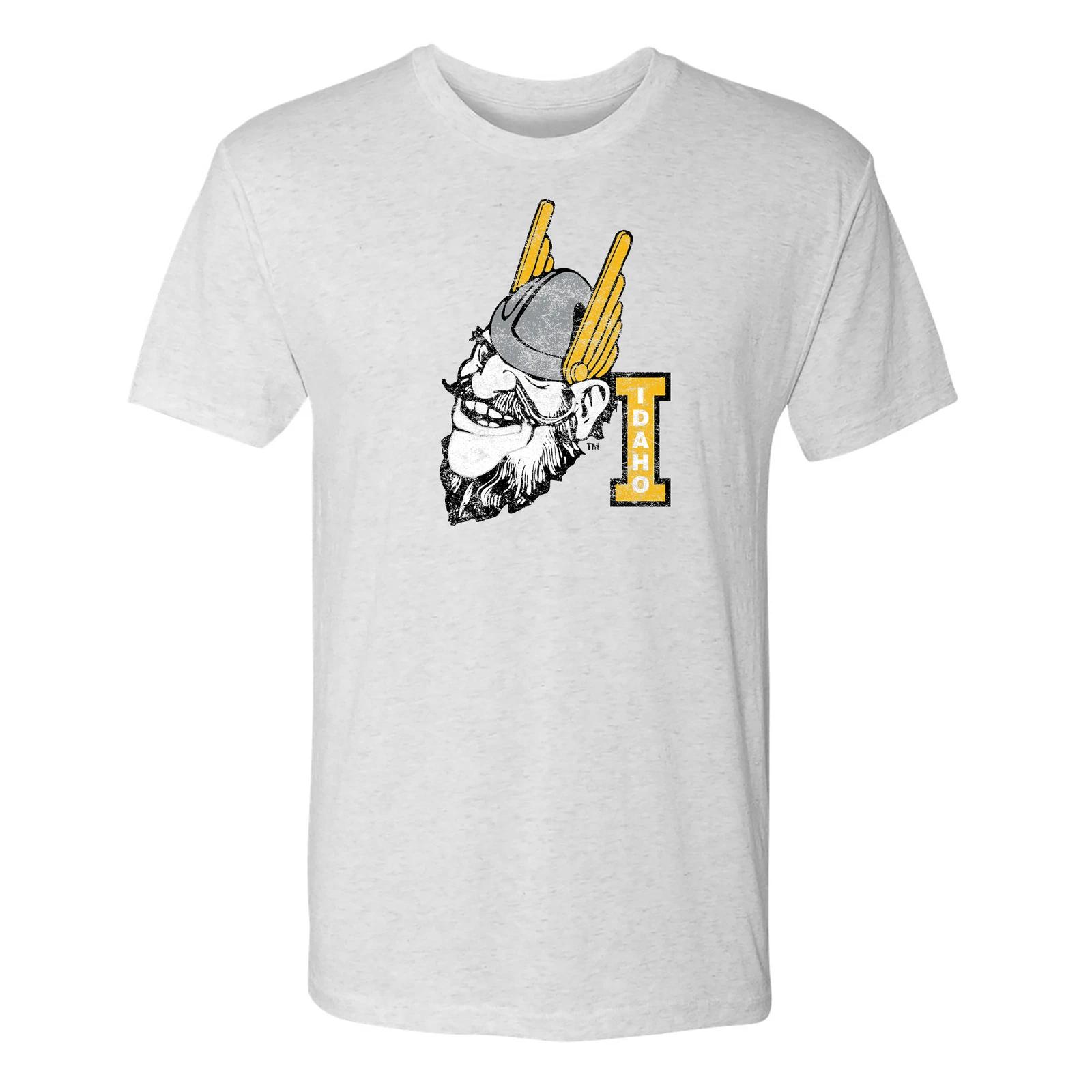 Idaho Vandals Vintage Joe Vandal Triblend T Shirt - Heather White M