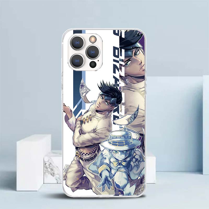 JoJo Bizarre Adventure Anime Soft Cover for iPhone 16 17 Air 15 14 Pro Max 16E Phone Case 13 Mini 12 11 7 SE 8 Print Pattern Fit