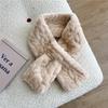 Neuer Imitat Rexkaninchenfell Kreuzschal Winddicht Kältefest Halskragen Dick Warmhalten Gestricktes Halstuch Damen