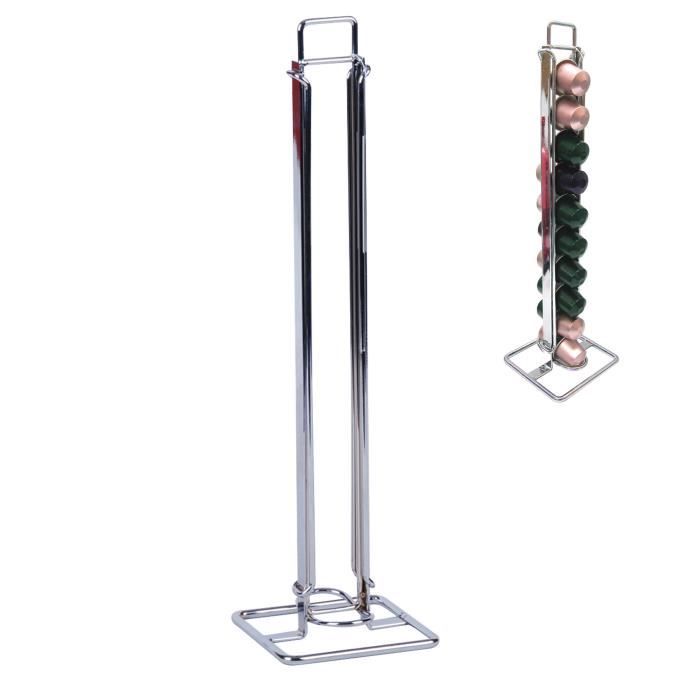 Support à dosettes - URBAN LIVING - Inox - 20 capsules - Design contemporain - Usage domestique