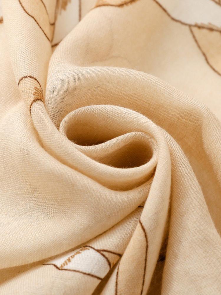 Elegant Women Cotton Linen Silk Scarf Wrap Shawl Sweet Bow Print Ladies Sunscreen Bandanas Hijab Mujer Scarve Pareo Casual New