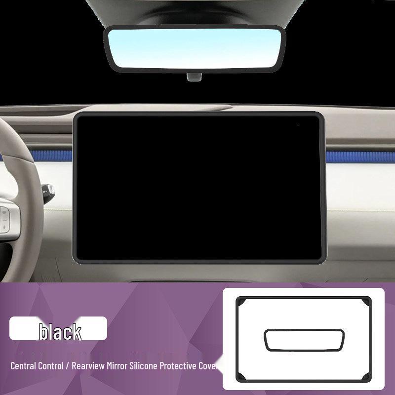 Equation Leopard Titanium 7 EV Central Control Screen Protector: Silicone Anti-Scratch Noise Reduction Interior Accessory
