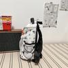 Cute Cartoon Print Nylon Backpack for Women Casual Daypack Travel School Bag with Multi Pockets